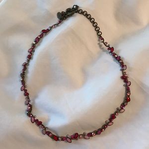 Sorrelli red and pink stones necklace